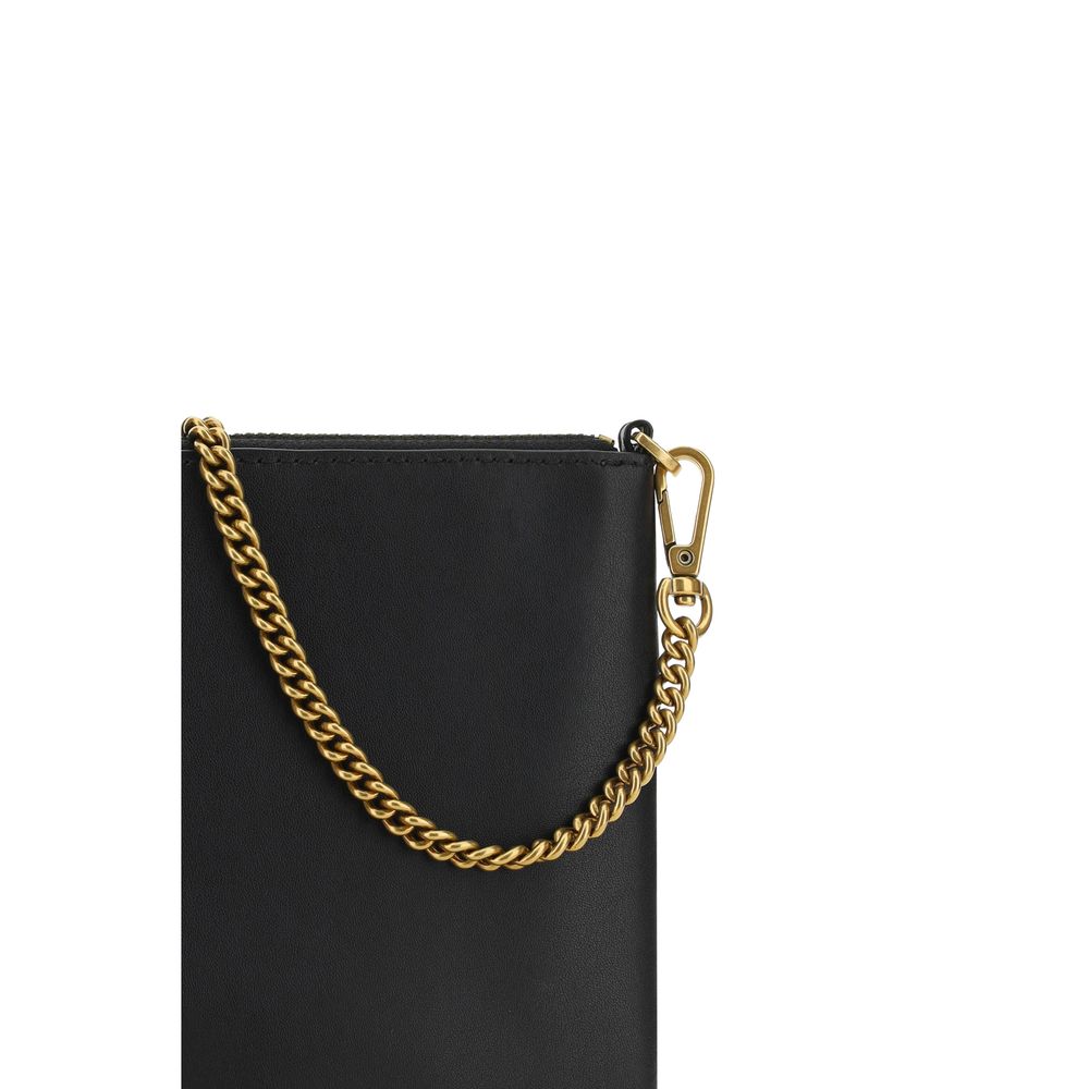 PINKO Black Calf Leather Bos Taurus Shoulder Bag | Regal Royce