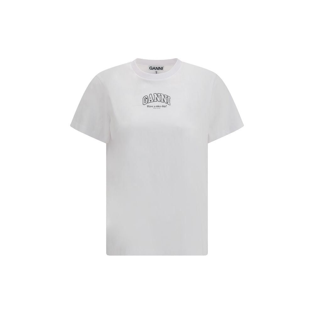 Ganni White Cotton T-Shirt | Regal Royce