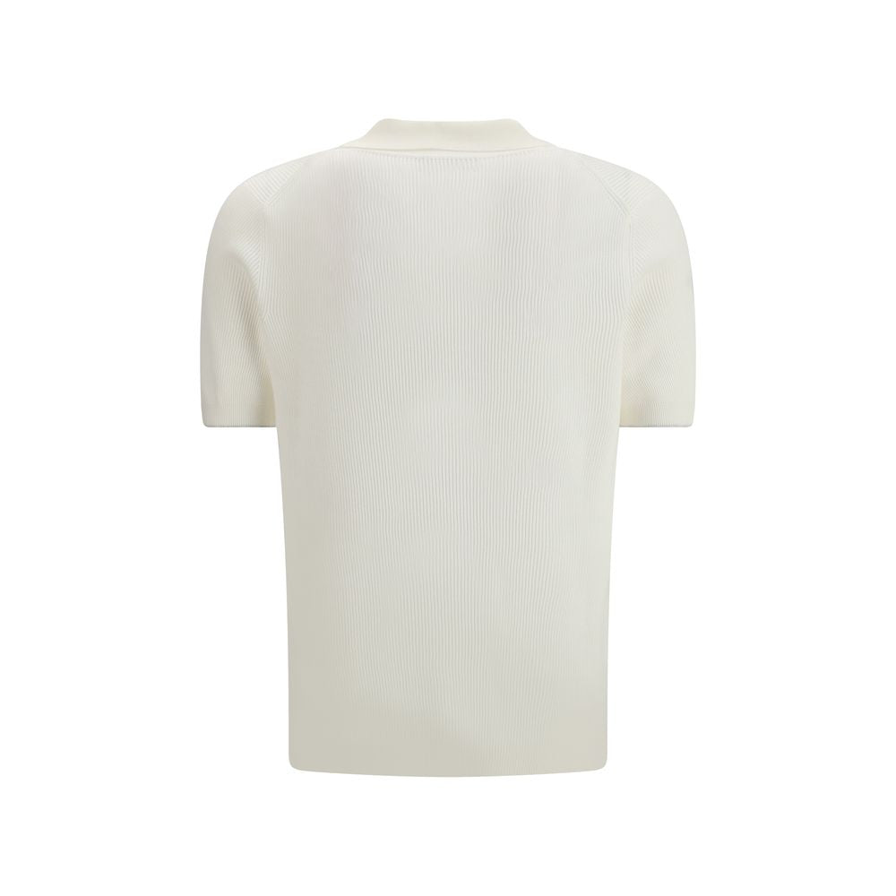 Brunello Cucinelli White Cotton Polo Shirt | Regal Royce