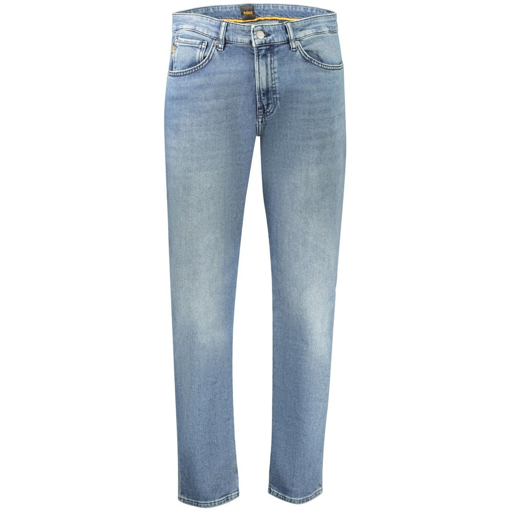 Hugo Boss Blue Cotton Men's Regular-Fit Jeans | Regal Royce