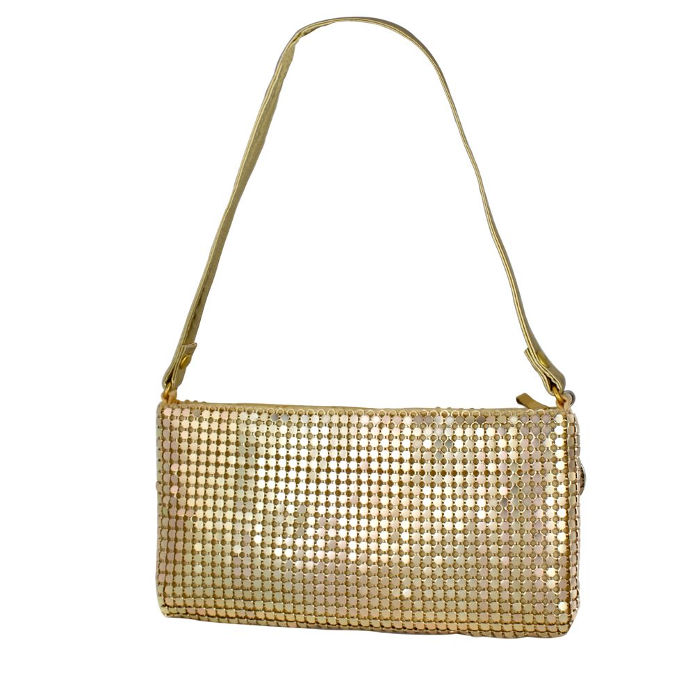 Chronotech Gold Synthetic Handbag | Regal Royce