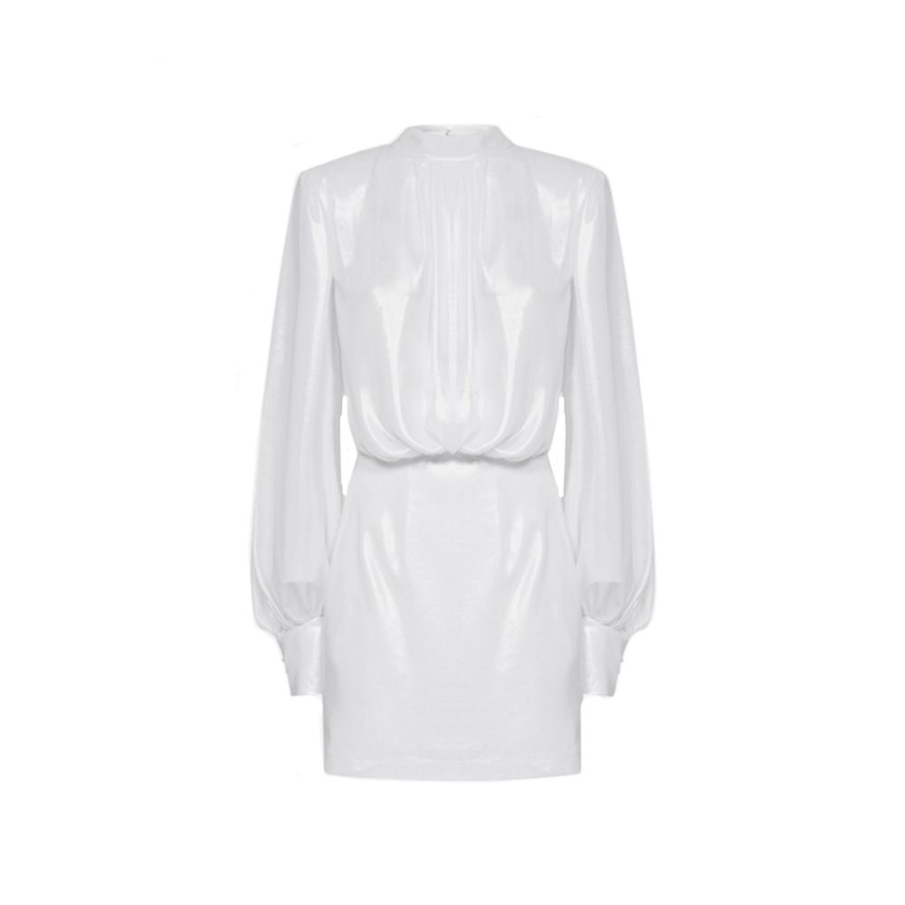 BLANCA VITA White Polyester Casual Dress | Regal Royce