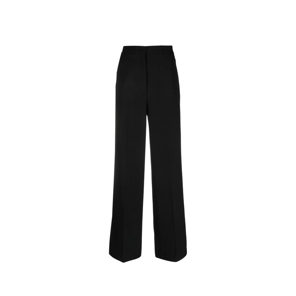 BLANCA VITA Black Elastane Casual Pants | Regal Royce