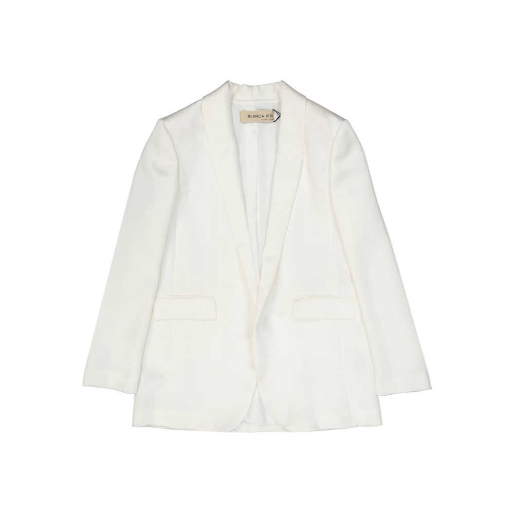 BLANCA VITA White Polyester Jackets And Coat | Regal Royce
