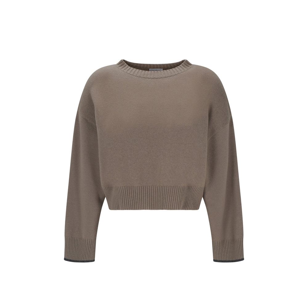 Brunello Cucinelli Beige Cashmere Cashmere Sweater | Regal Royce