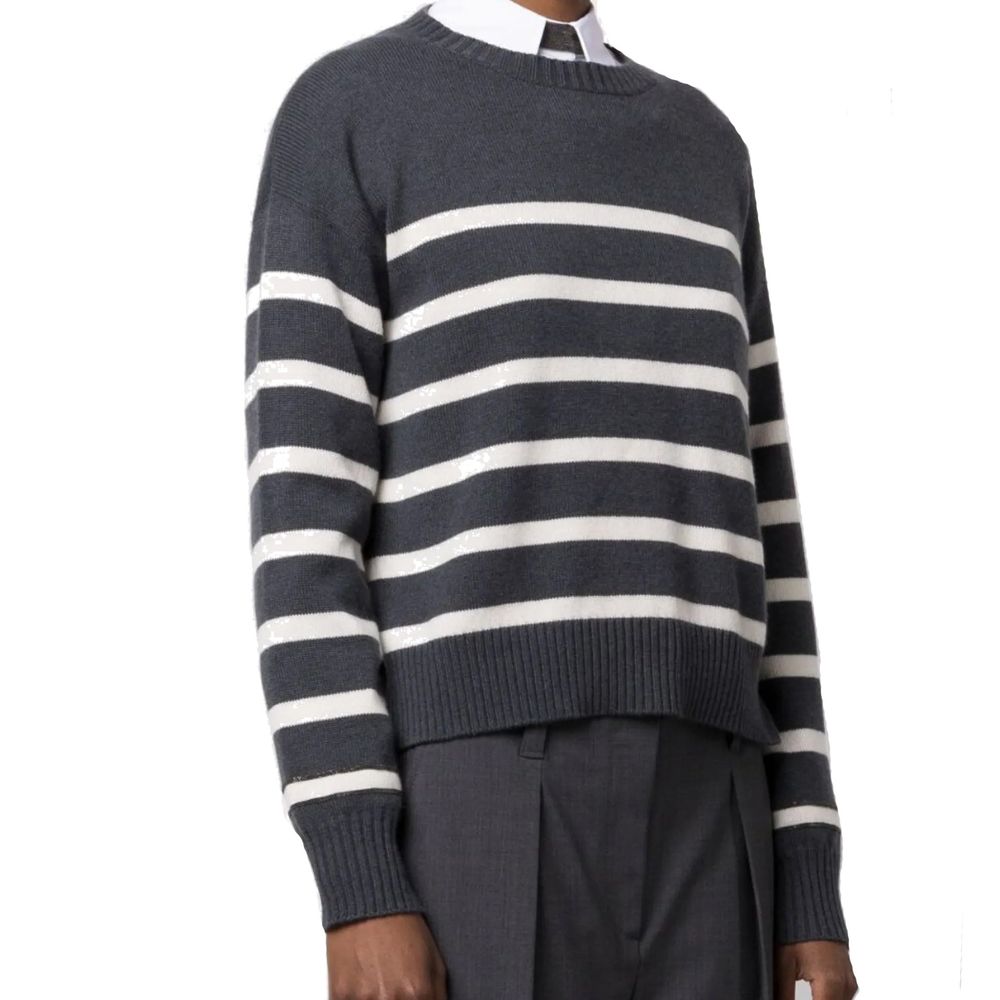 Brunello Cucinelli Gray Cashmere Cashmere Sweater | Regal Royce