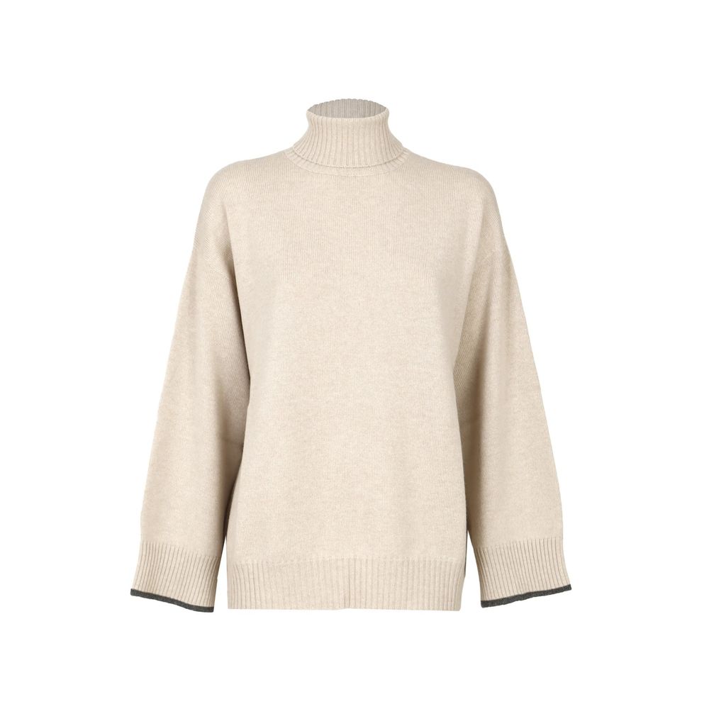 Brunello Cucinelli Beige Cashmere Cashmere Sweater | Regal Royce