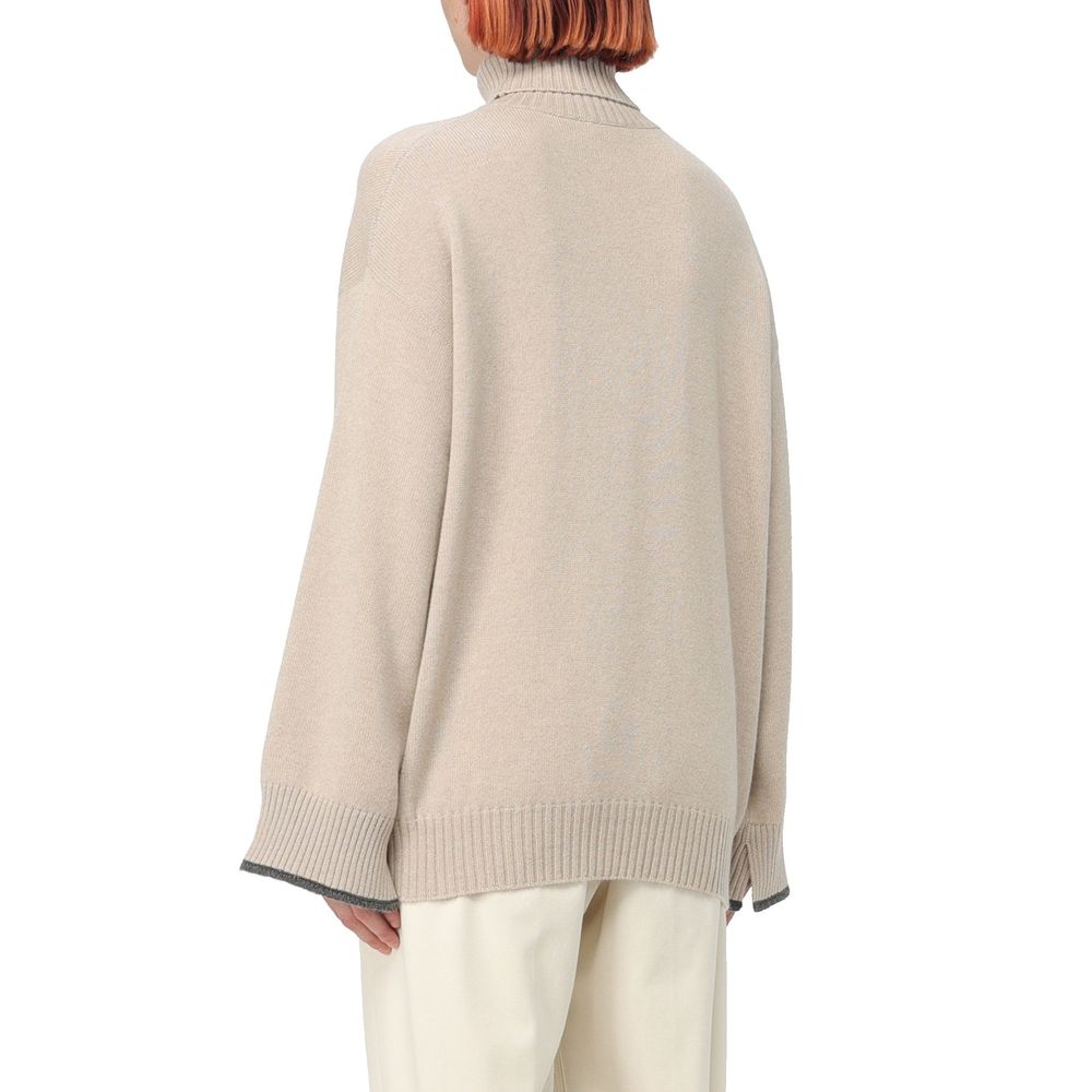 Brunello Cucinelli Beige Cashmere Cashmere Sweater | Regal Royce