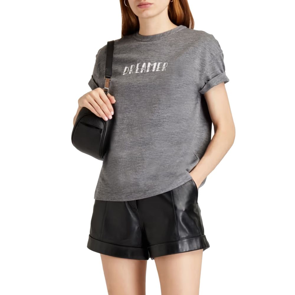 Brunello Cucinelli Gray Elastane T-Shirt | Regal Royce