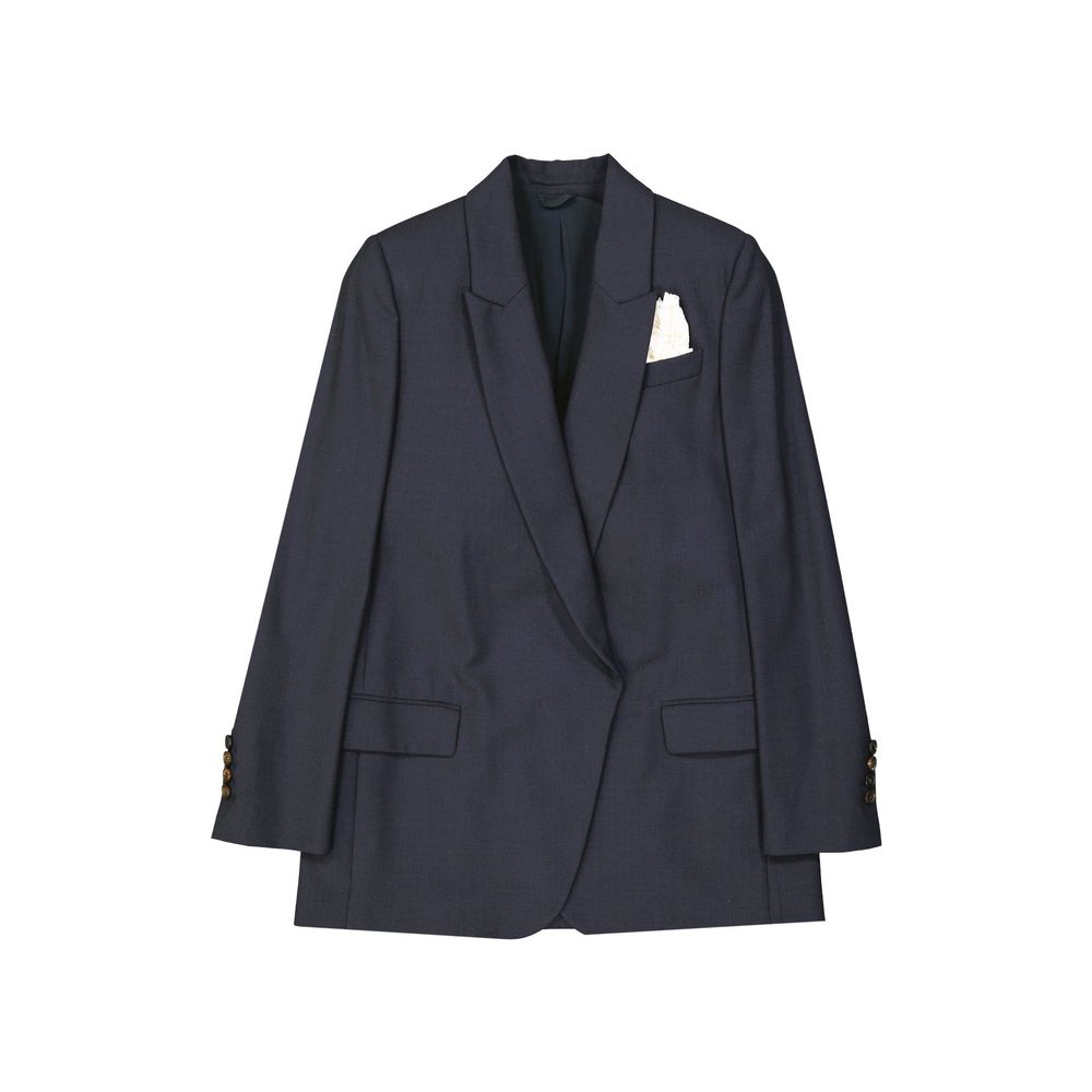 Brunello Cucinelli Blue Virgin Wool Jackets And Coat | Regal Royce
