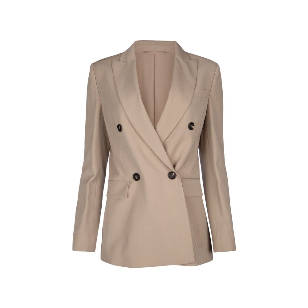 Brunello Cucinelli Beige Virgin Wool Blazer | Regal Royce