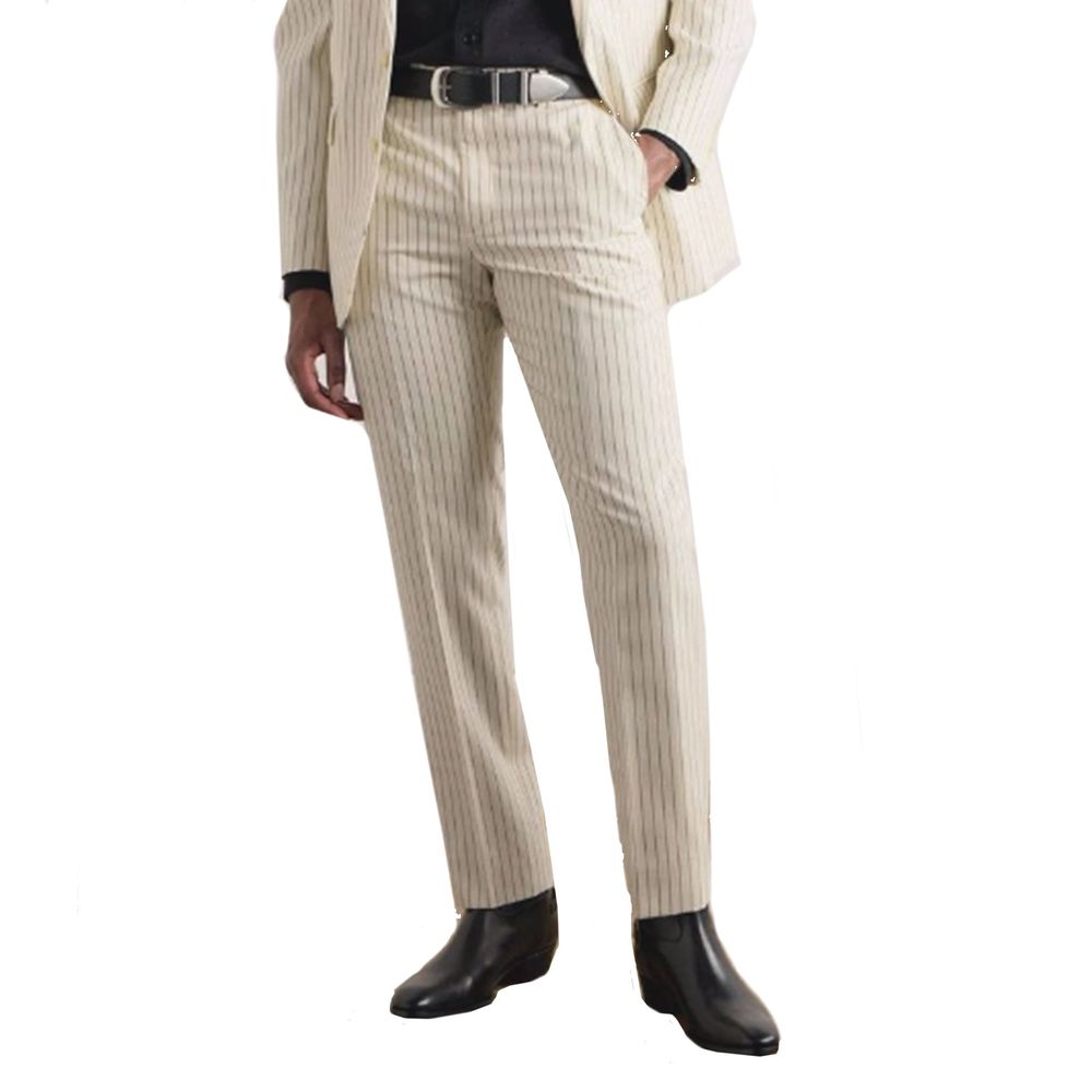 Celine White Wool Flared Pants | Regal Royce