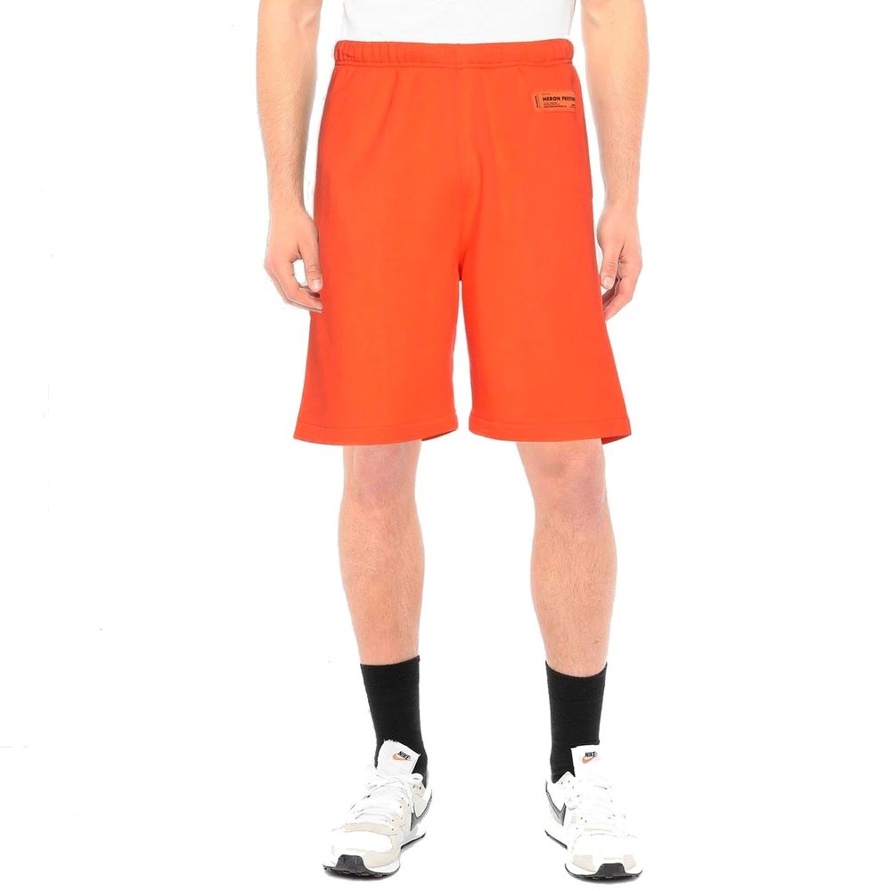 Heron Preston Orange Cotton Shorts | Regal Royce