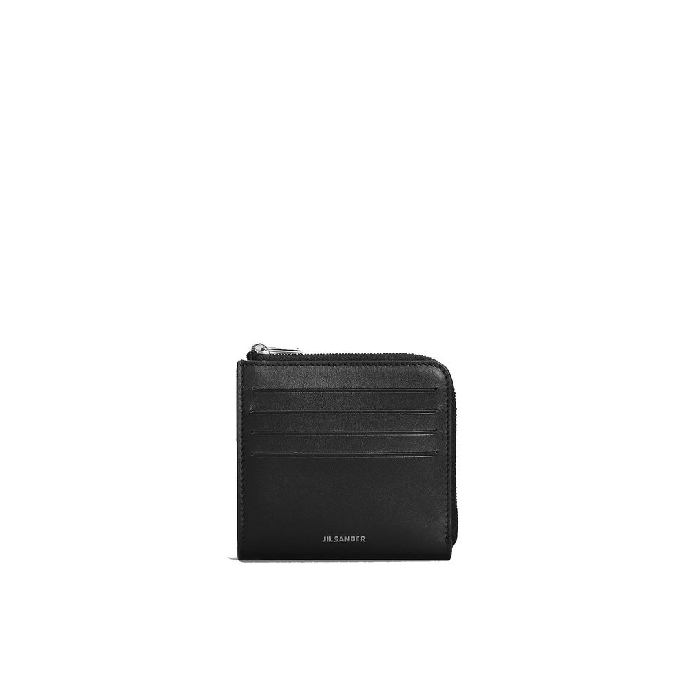 Jil Sander Black Leather Cardholder | Regal Royce