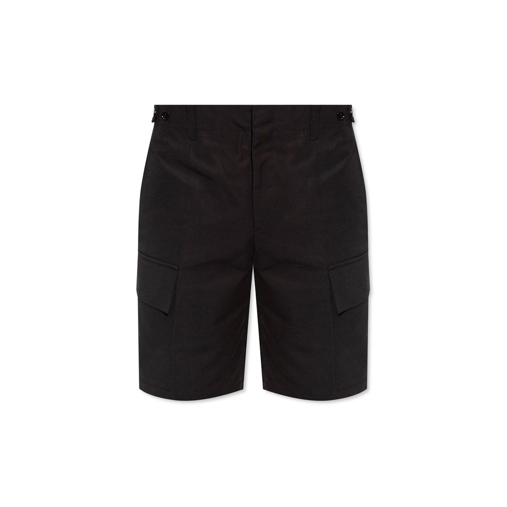 Jil Sander Black Cotton Cargo Shorts | Regal Royce
