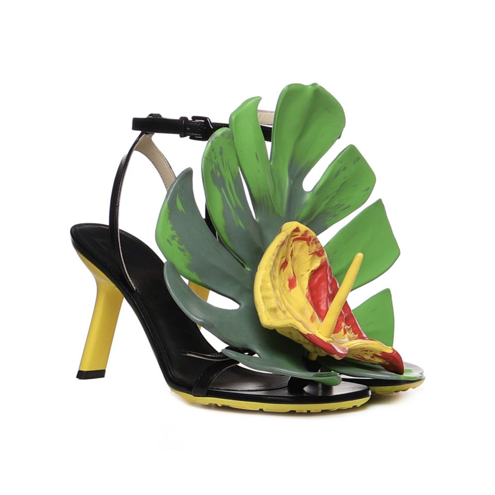Loewe Black Lamb Leather Stiletto Heel Sandals | Regal Royce