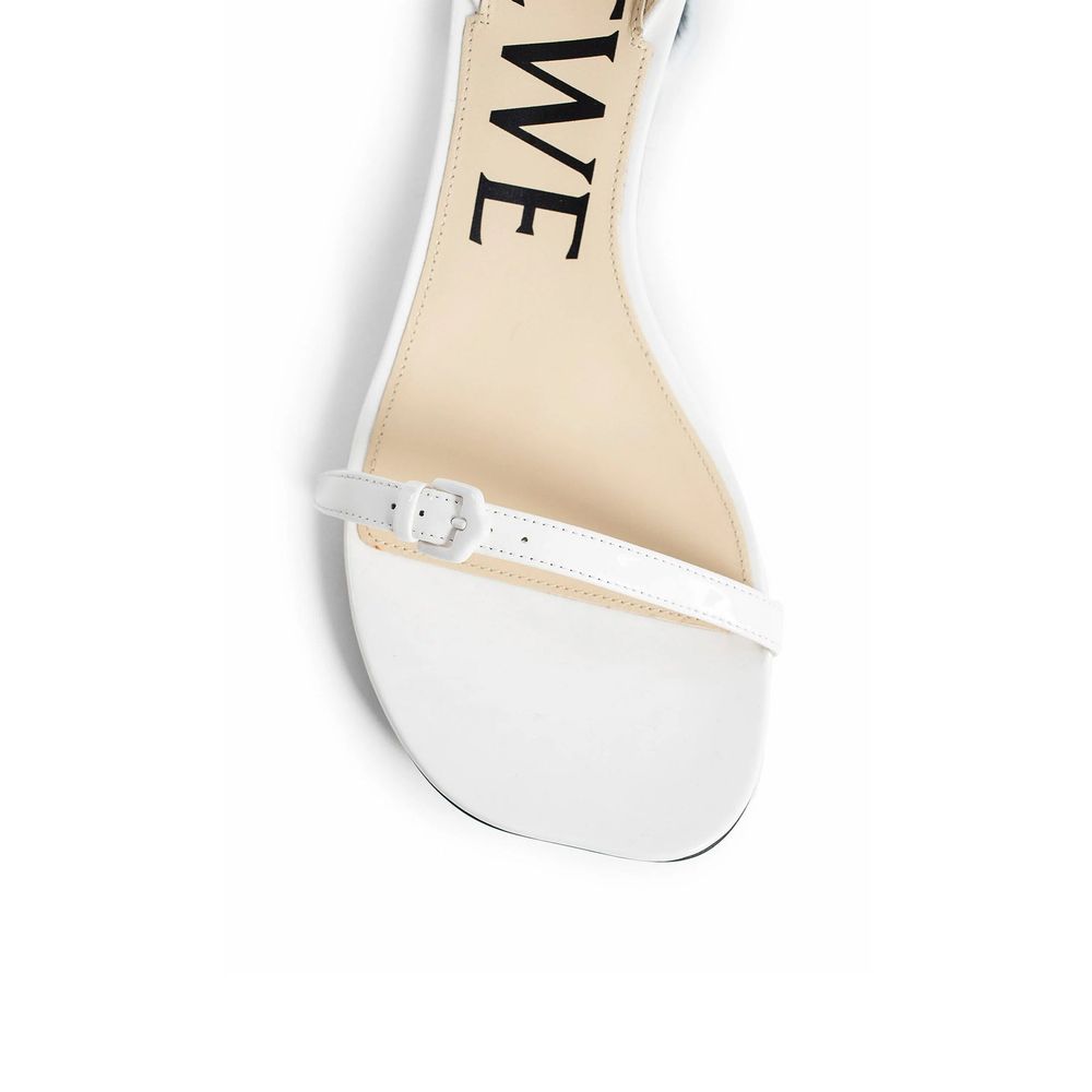 Loewe White Lamb Leather Strap-On Sandals | Regal Royce