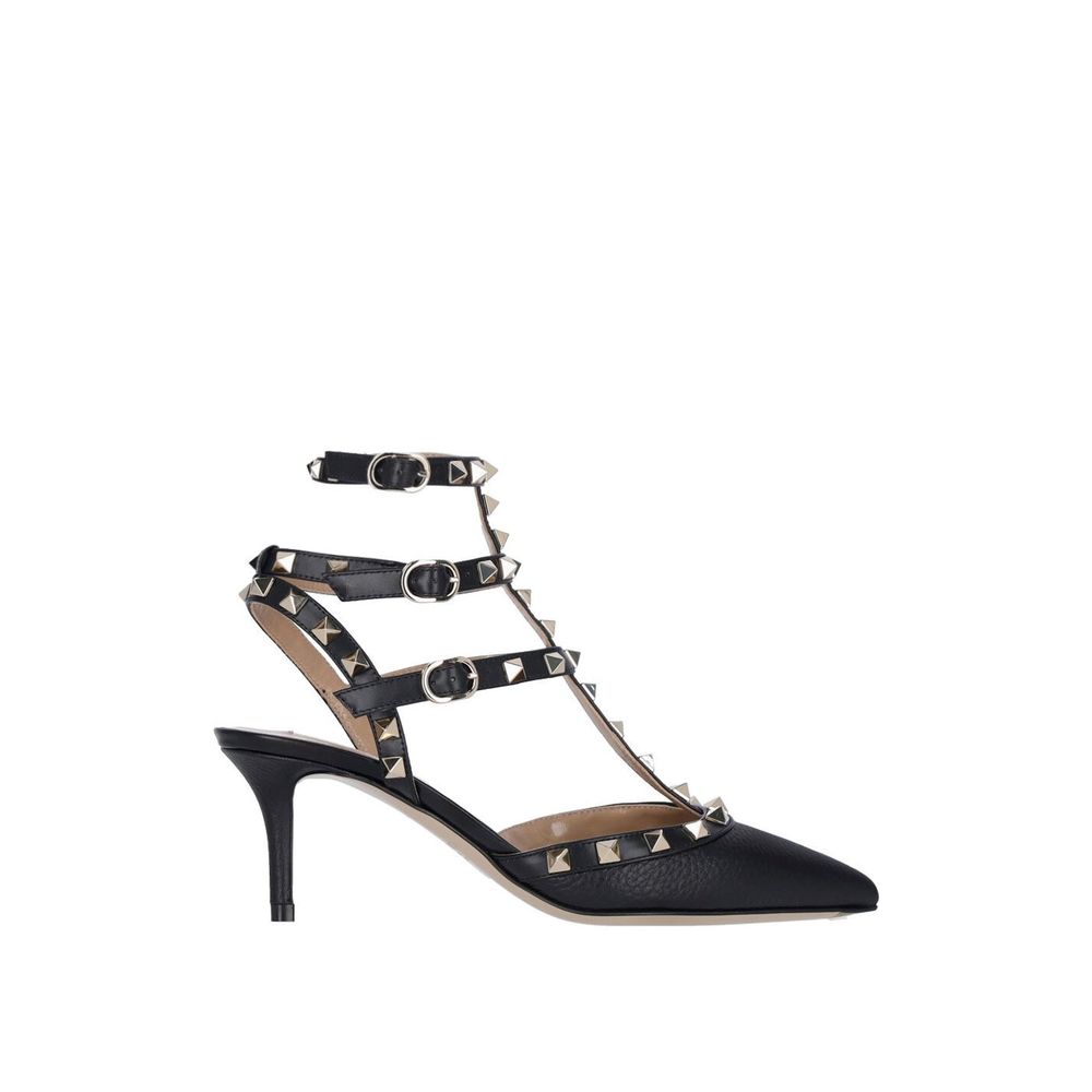 Valentino Garavani Black Leather Platform Pumps | Regal Royce