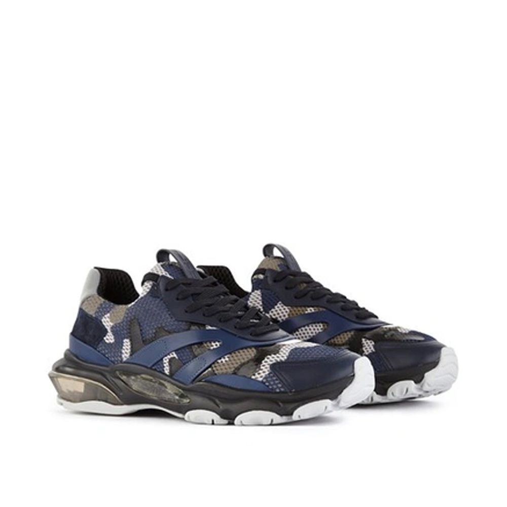 Valentino Garavani Blue Fabric Athletic Sneakers | Regal Royce