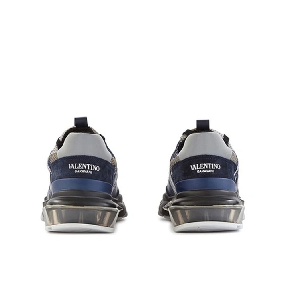 Valentino Garavani Blue Fabric Athletic Sneakers | Regal Royce