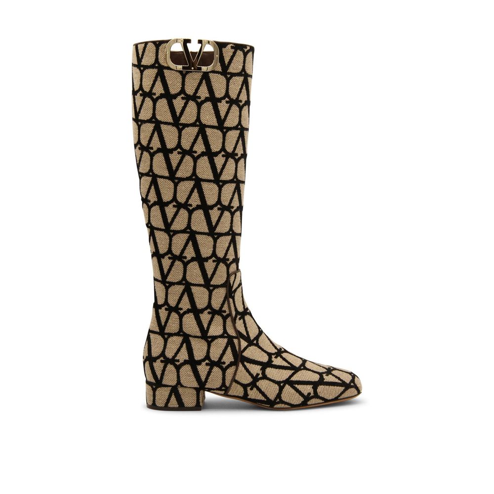 Valentino Garavani Beige Canvas Boots | Regal Royce