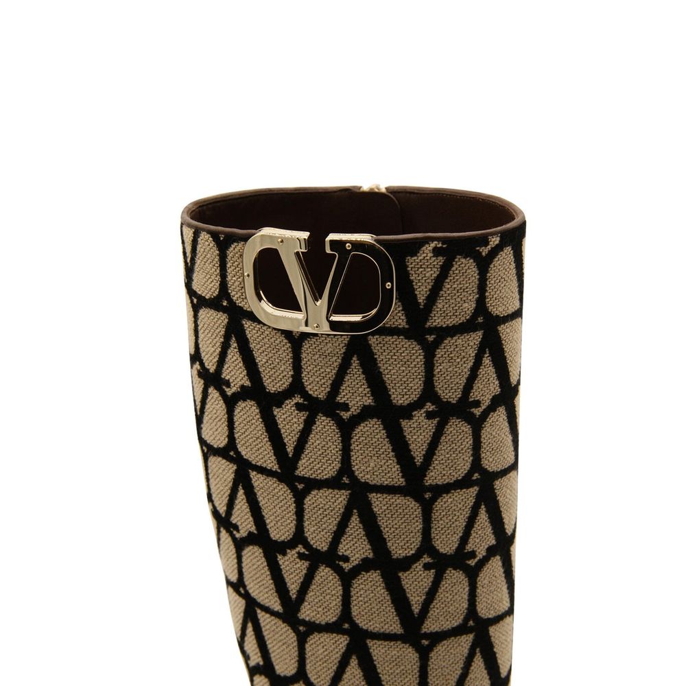 Valentino Garavani Beige Canvas Boots | Regal Royce