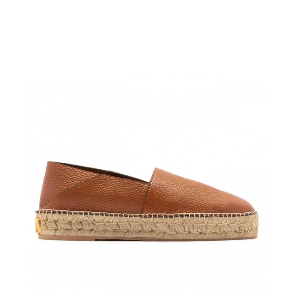 Valentino Garavani Brown Calfskin Espadrilles | Regal Royce
