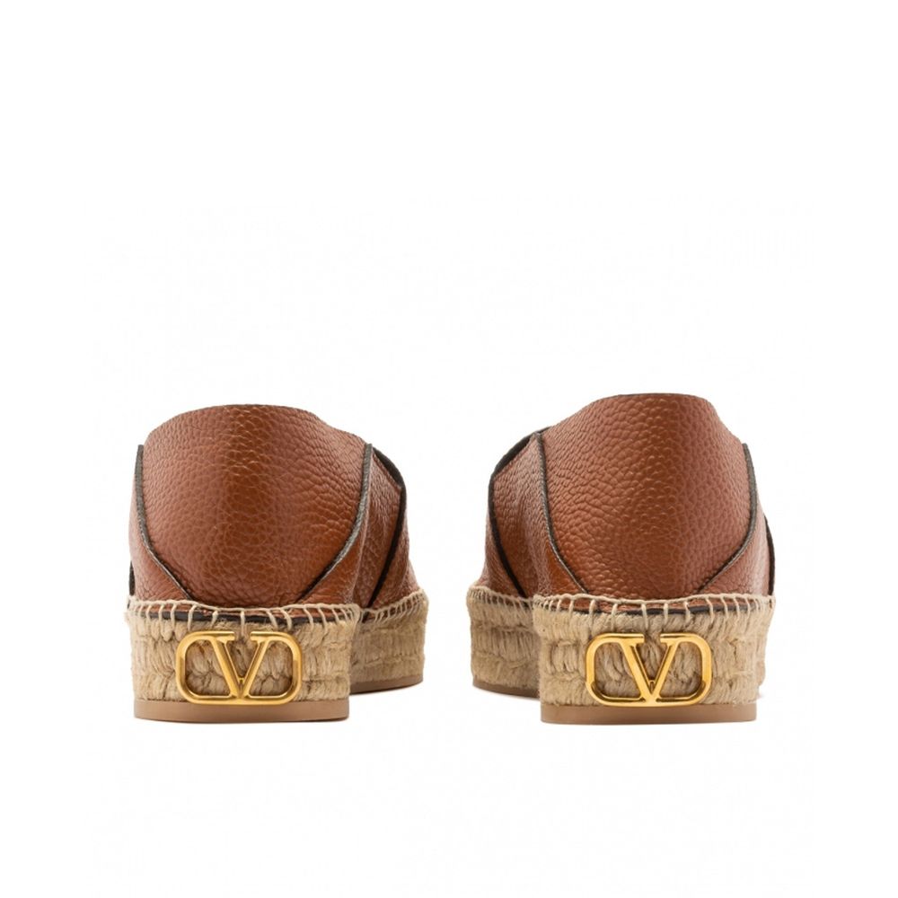 Valentino Garavani Brown Calfskin Espadrilles | Regal Royce
