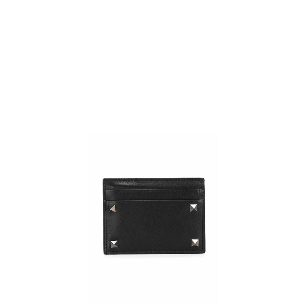 Valentino Garavani Black Calfskin Cardholder | Regal Royce