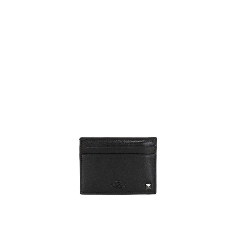 Valentino Garavani Black Calfskin Cardholder | Regal Royce