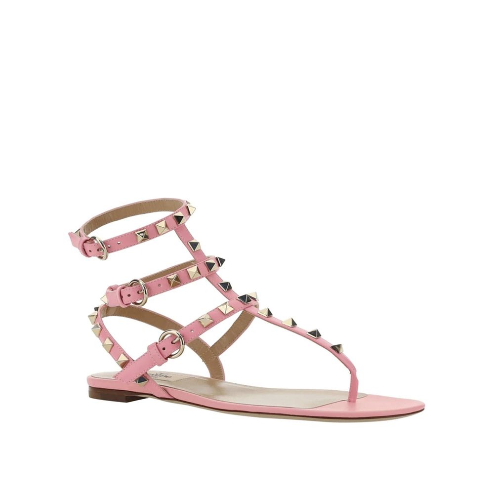 Valentino Garavani Multicolor Calfskin Flat Sandals | Regal Royce