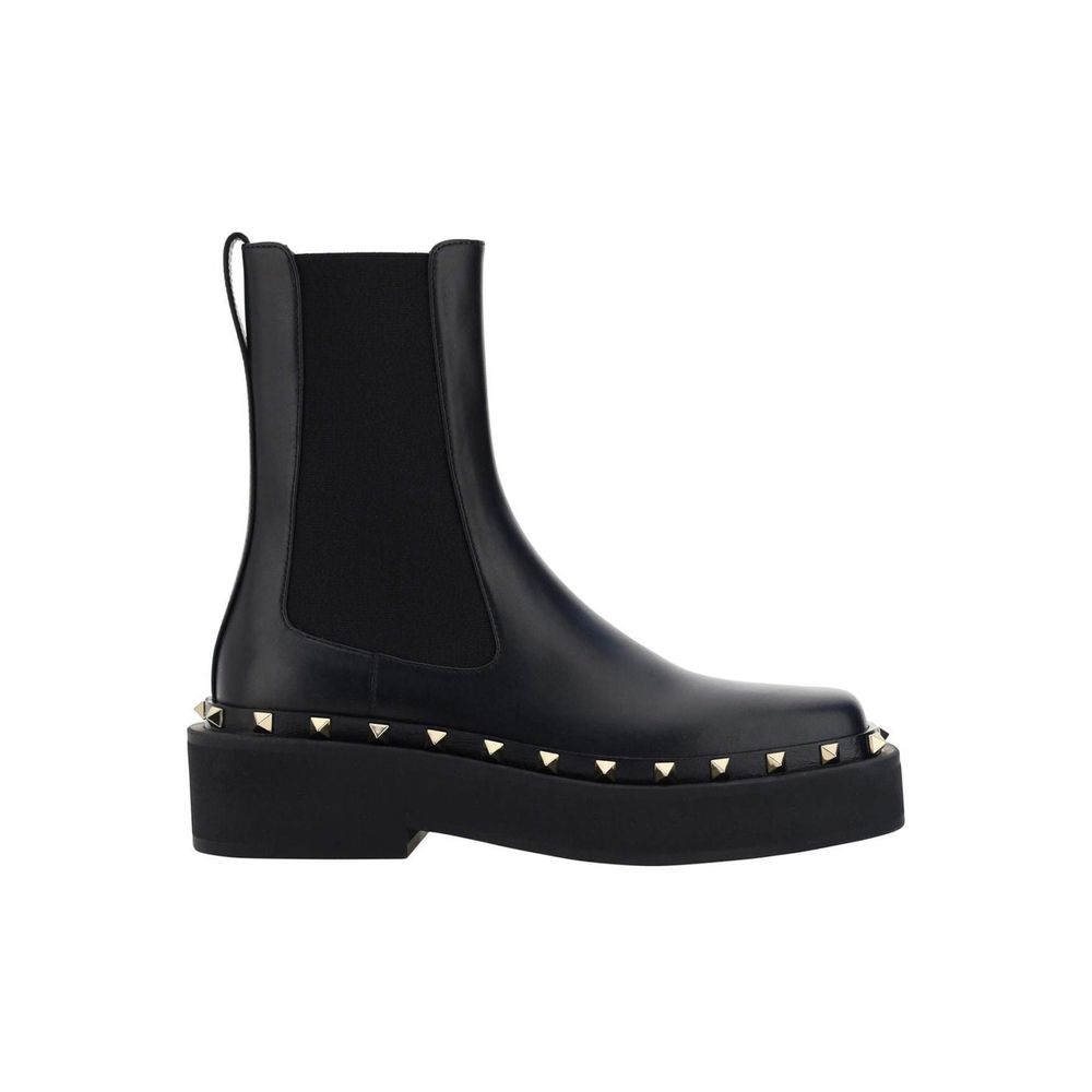 Valentino Garavani Black Calfskin Ankle Boots | Regal Royce