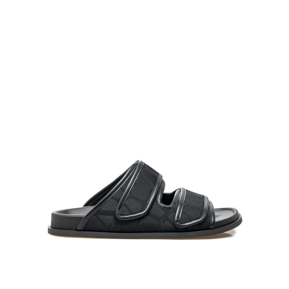 Valentino Garavani Black Fabric Sandals | Regal Royce