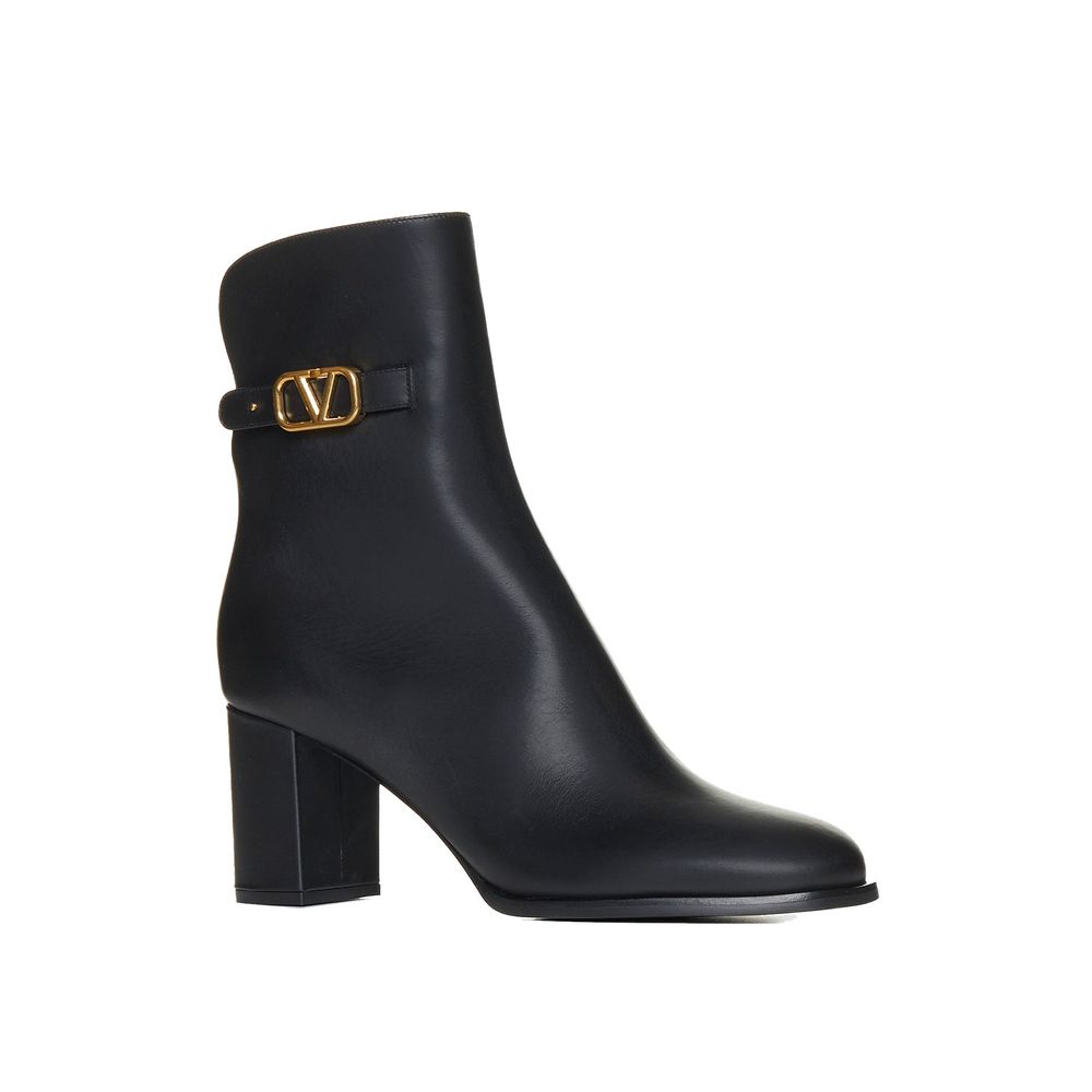 Valentino Garavani Black Calfskin Ankle Boots | Regal Royce