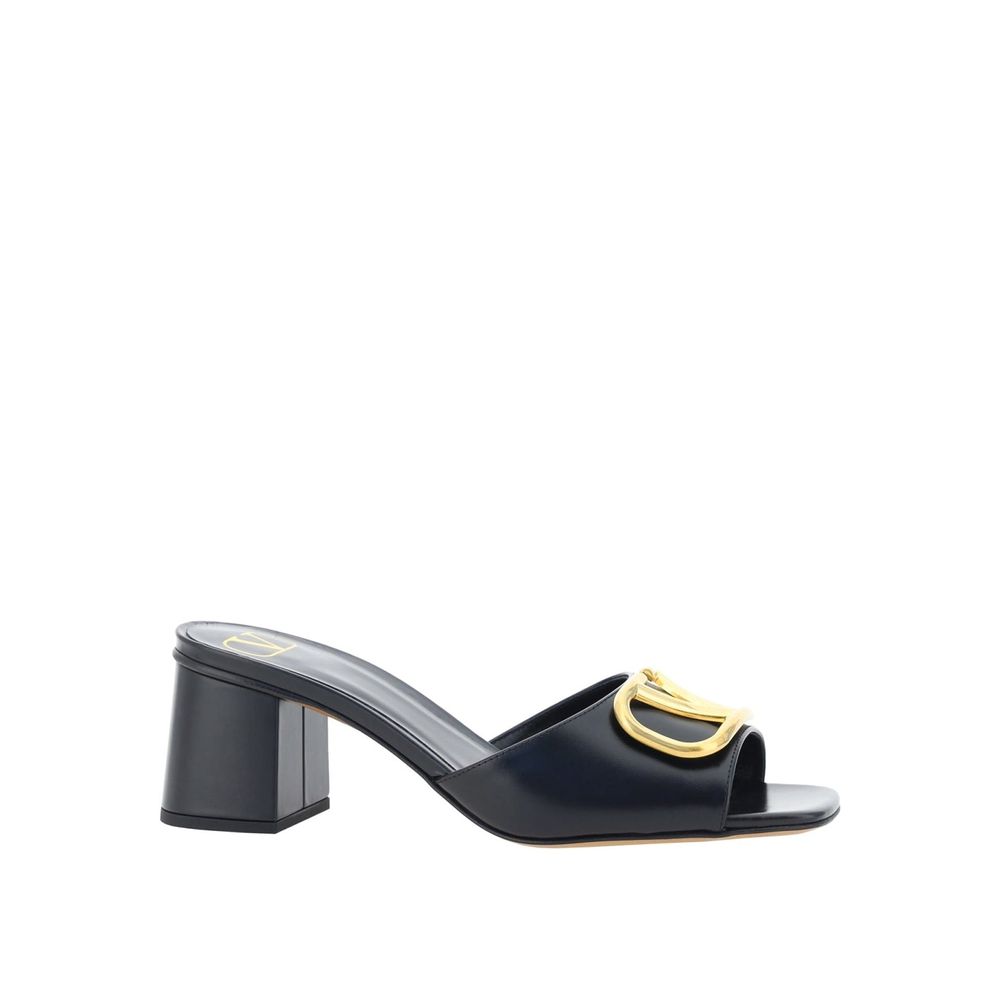 Valentino Garavani Black Calfskin Platform Sandals | Regal Royce