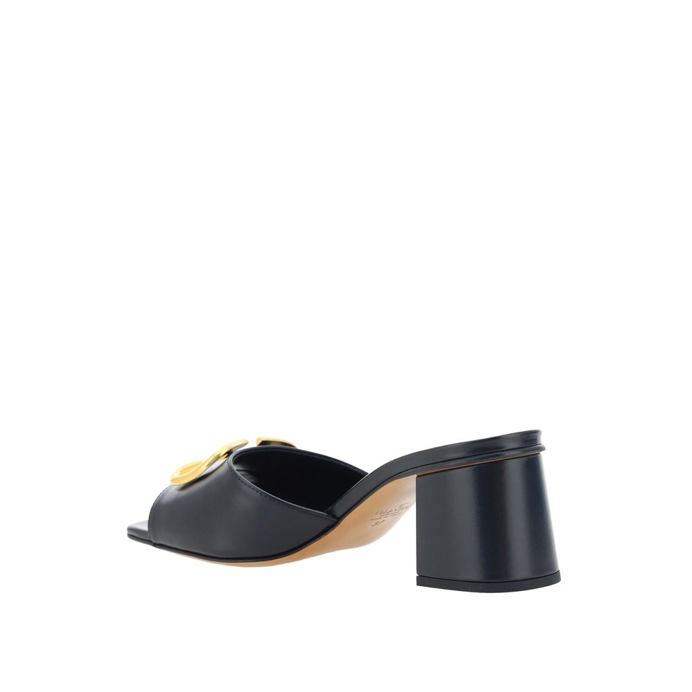 Valentino Garavani Black Calfskin Platform Sandals | Regal Royce