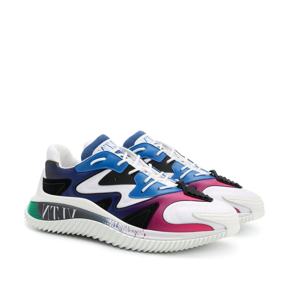 Valentino Garavani White Fabric Athletic Sneakers | Regal Royce