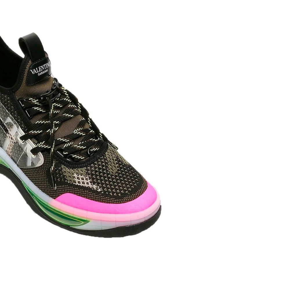 Valentino Garavani Black Fabric Athletic Sneakers | Regal Royce