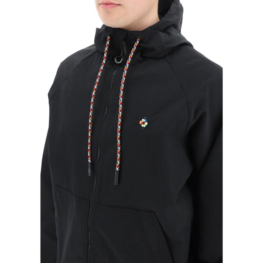 Marcelo Burlon Black Polyamide Shell Jacket | Regal Royce