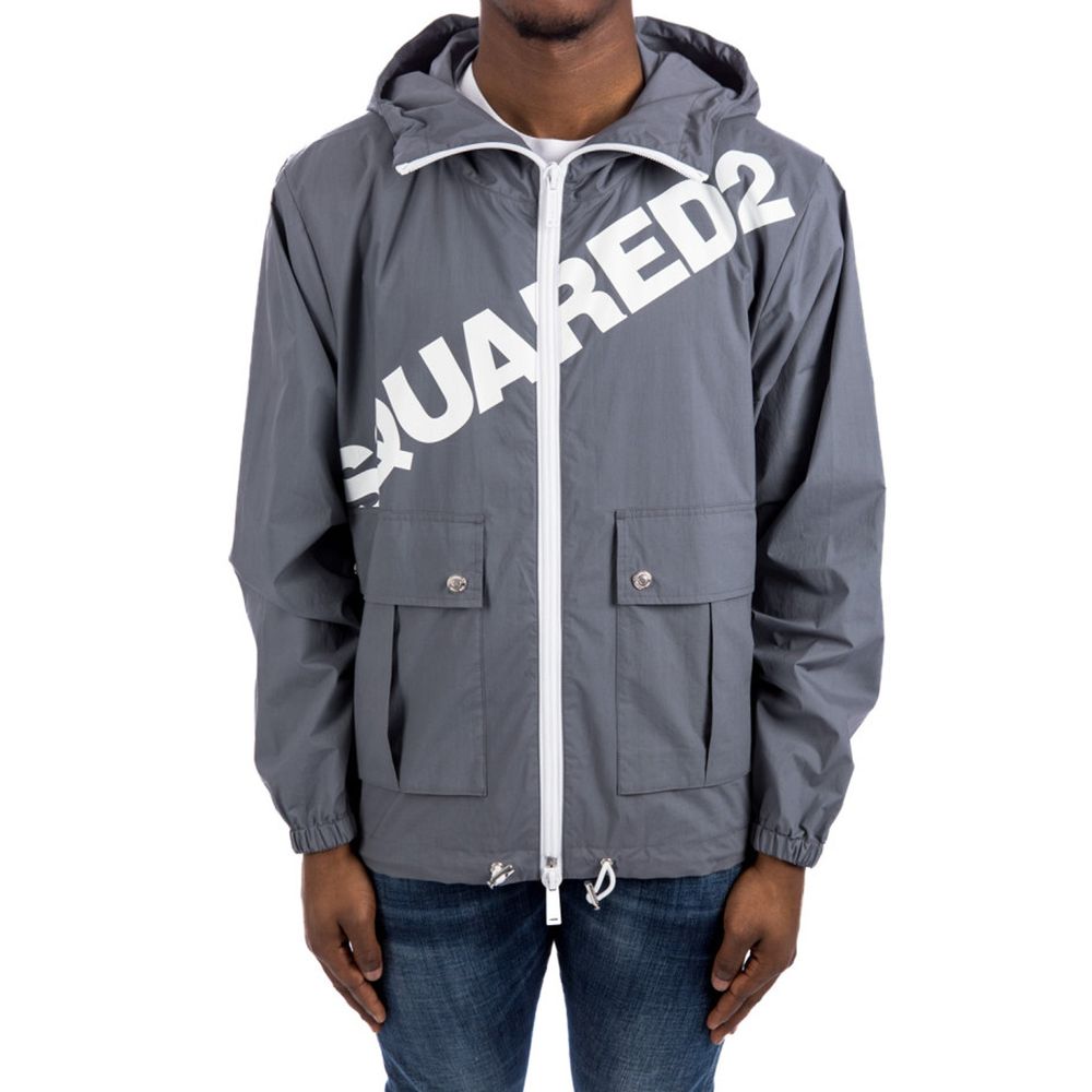 Dsquared² Gray Cotton Shell Jacket | Regal Royce