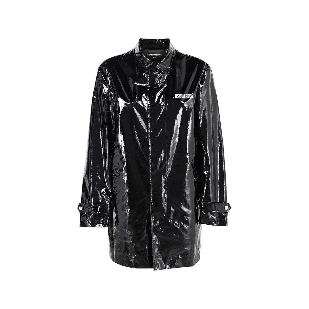Dsquared² Black Polyethylene Coat | Regal Royce