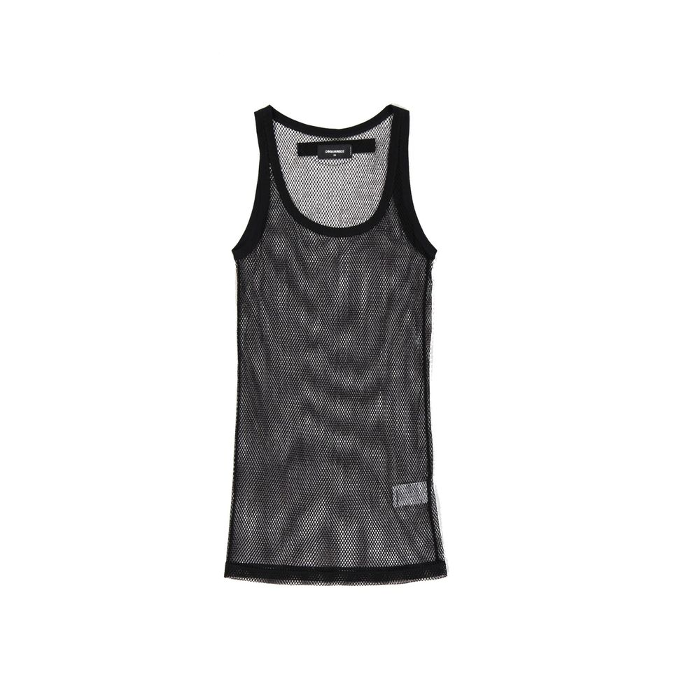 Dsquared² Black Cotton Tank Tops | Regal Royce