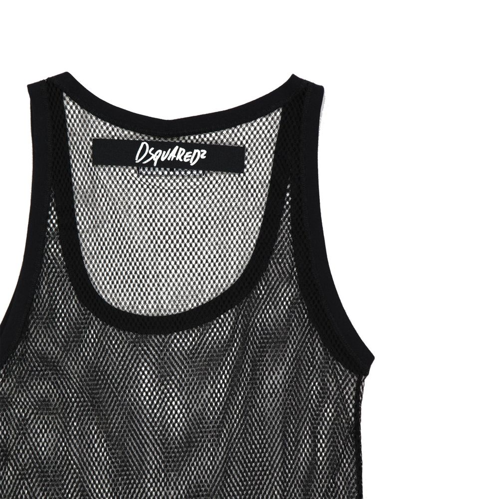 Dsquared² Black Cotton Tank Tops | Regal Royce