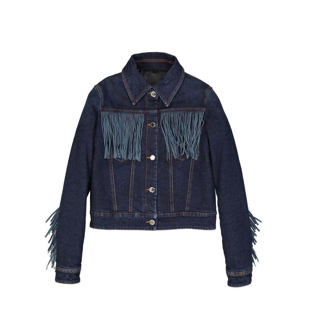 Frankie Morello Blue Cotton Denim Jacket | Regal Royce