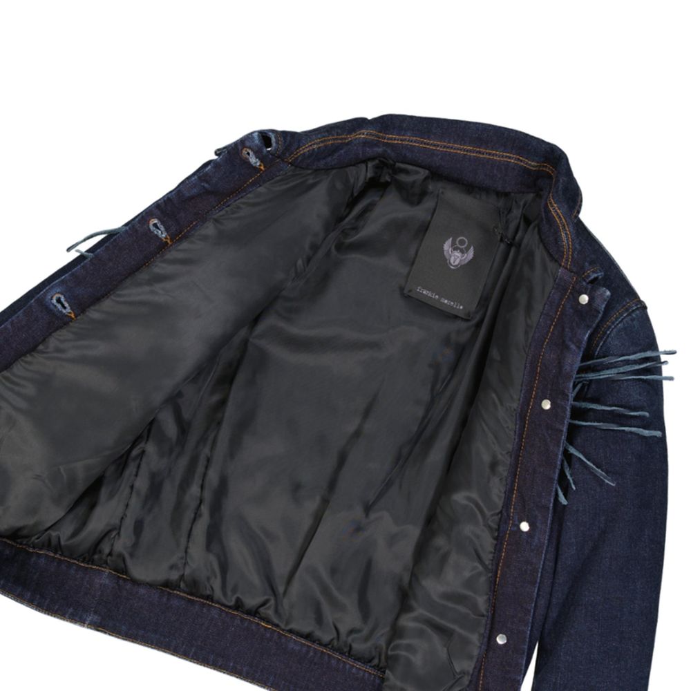 Frankie Morello Blue Cotton Denim Jacket | Regal Royce