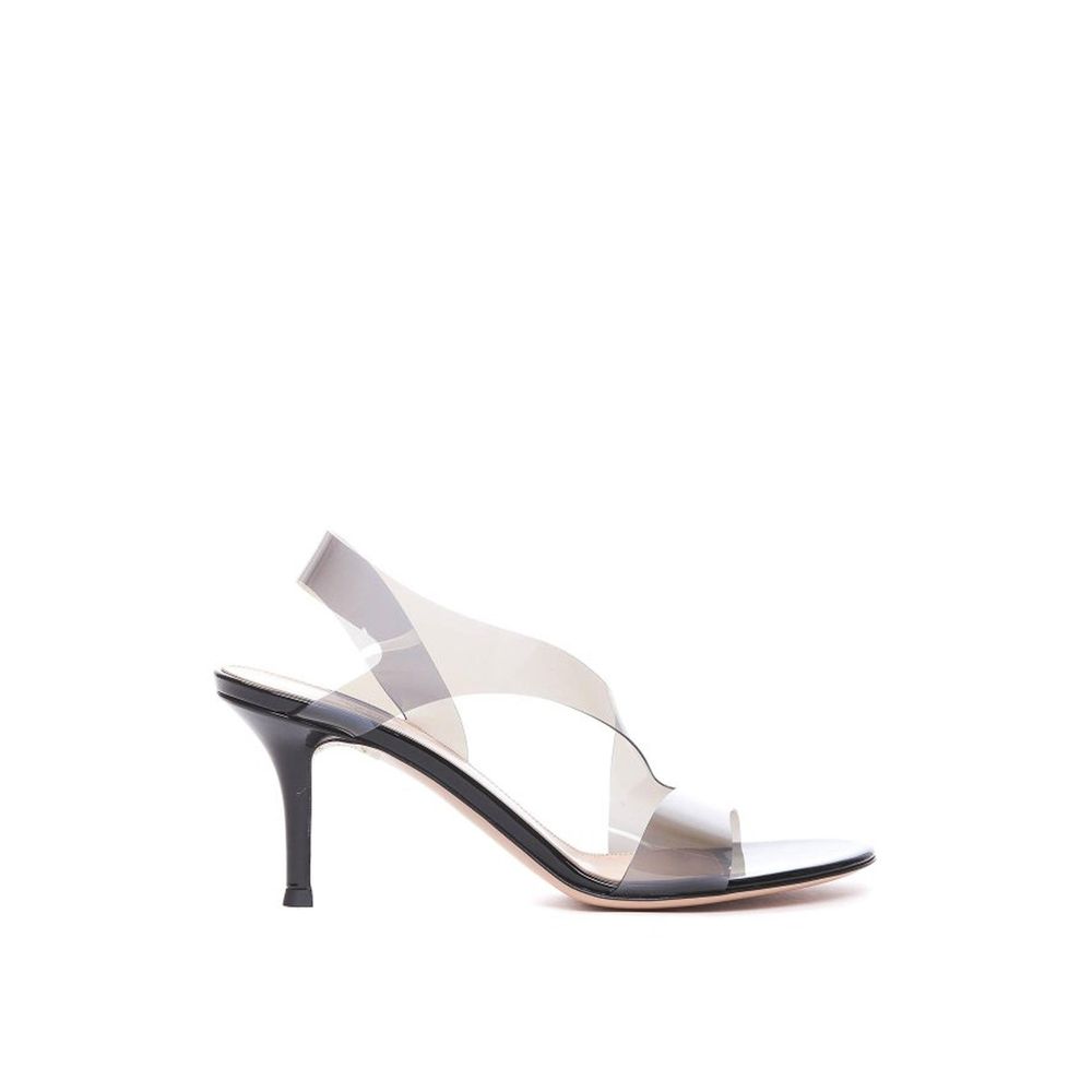 Gianvito Rossi Black Rubber Stiletto Heel Sandals | Regal Royce
