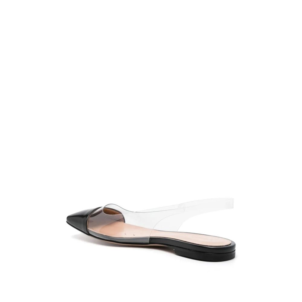 Gianvito Rossi Black Plexiglass Ballet Flats | Regal Royce