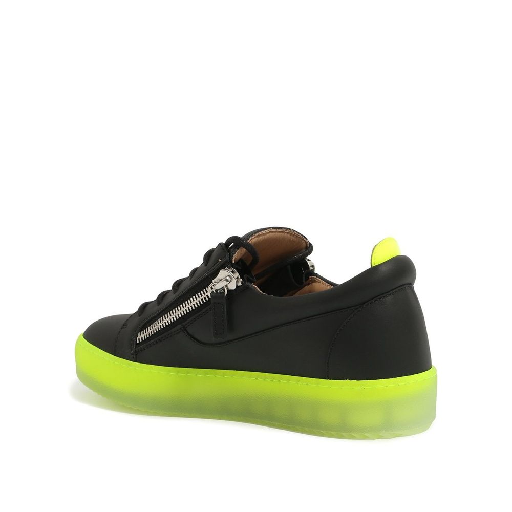 Giuseppe Zanotti Black Calfskin Low Top Sneakers | Regal Royce