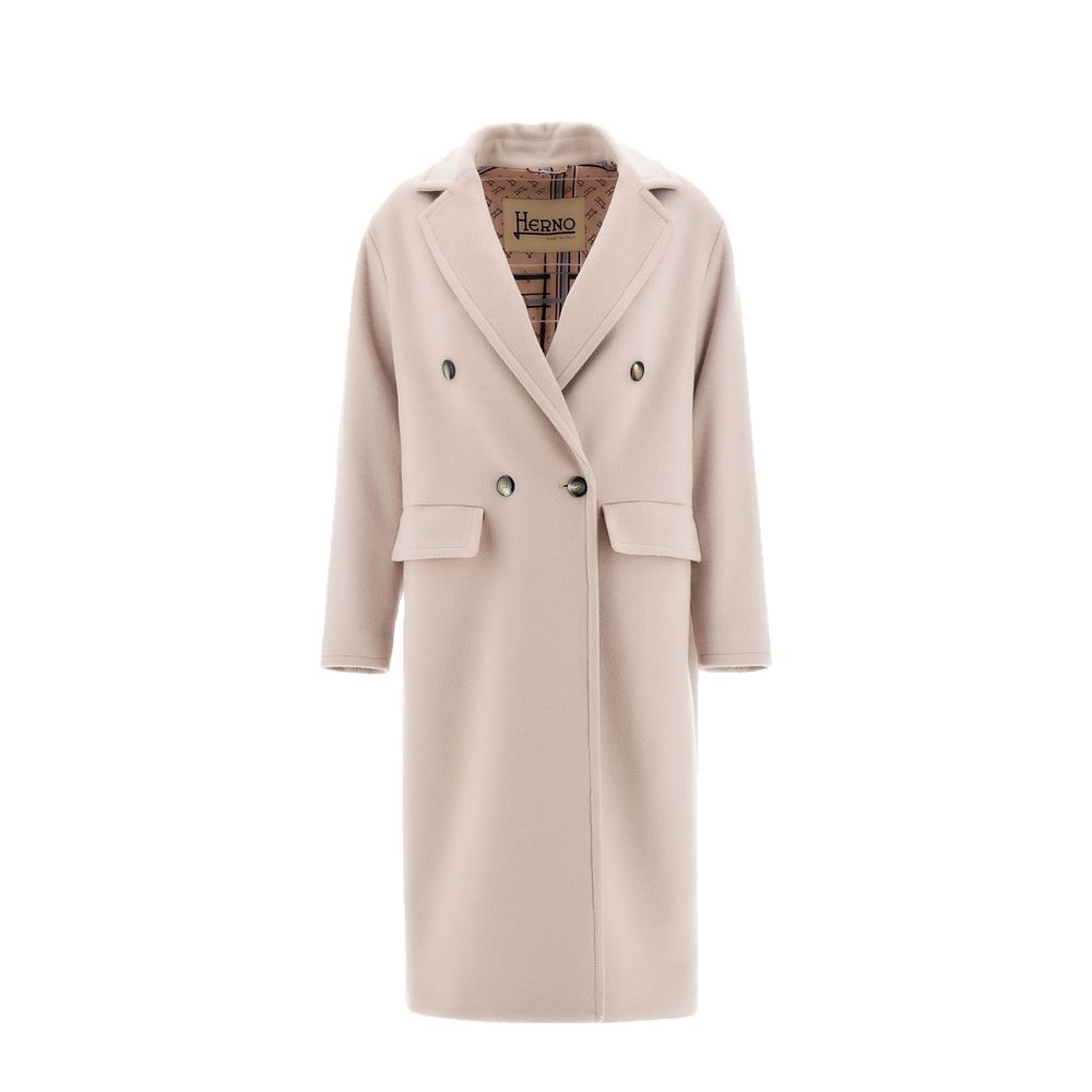 Herno Beige Wool Coat | Regal Royce