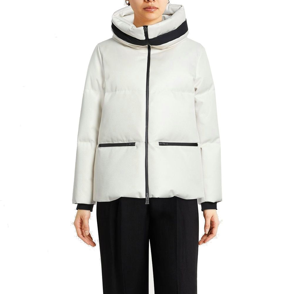Herno White Polyester Shell Jacket | Regal Royce